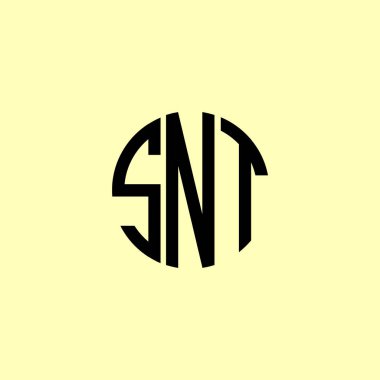 Yaratıcı Yuvarlak Harfler SNT logosu. Bu başlangıç için hangi şirket veya markanın adı uygun olacaktır.