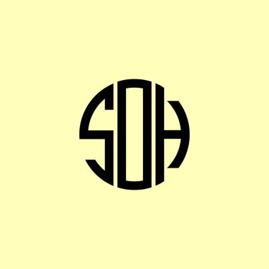 Yaratıcı Yuvarlak Baş harfler SOH logosu. Bu başlangıç için hangi şirket veya markanın adı uygun olacaktır.