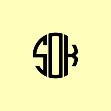 Yaratıcı Yuvarlak Harfler SOK logosu. Bu başlangıç için hangi şirket veya markanın adı uygun olacaktır.
