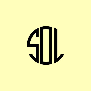Yaratıcı Yuvarlak Harfler SOL Logosu. Bu başlangıç için hangi şirket veya markanın adı uygun olacaktır.