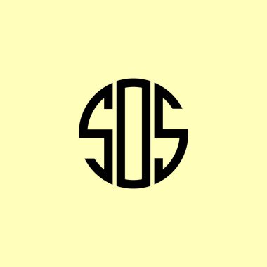 Yaratıcı Yuvarlak Baş harfler SOS Logosu. Bu başlangıç için hangi şirket veya markanın adı uygun olacaktır.