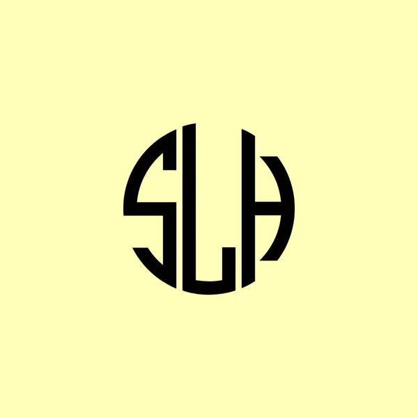 Letras Iniciales Redondeadas Creativas Logo Slh Será Adecuado Para Qué — Vector de stock