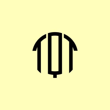 Yaratıcı Yuvarlak Harfler TQT logosu. Bu başlangıç için hangi şirket veya markanın adı uygun olacaktır.