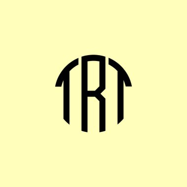 Yaratıcı Yuvarlak Baş harfler TRT Logosu. Bu başlangıç için hangi şirket veya markanın adı uygun olacaktır.