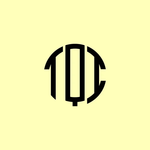 Letras Iniciales Redondeadas Creativas Tqi Logo Será Adecuado Para Qué — Archivo Imágenes Vectoriales