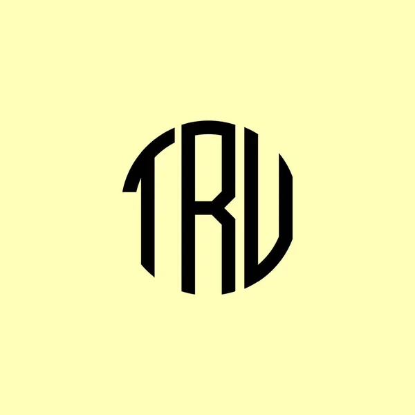 Creative Στρογγυλεμένα Αρχικά Γράμματα Λογότυπο Tru Είναι Κατάλληλο Για Ποια — Διανυσματικό Αρχείο