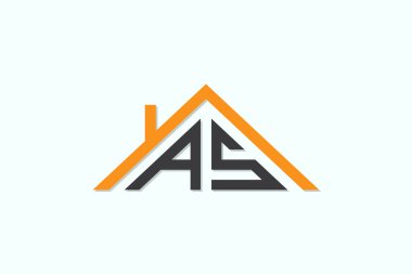 Ev ya da gayrimenkul için AS logosu. Bu logoda harfler ve çatı var. Bu başlangıç için hangi şirket veya markanın adı uygun olacaktır.