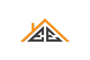 Ev ya da gayrimenkul için EE logosu. Bu logoda harfler ve çatı var. Bu başlangıç için hangi şirket veya markanın adı uygun olacaktır.
