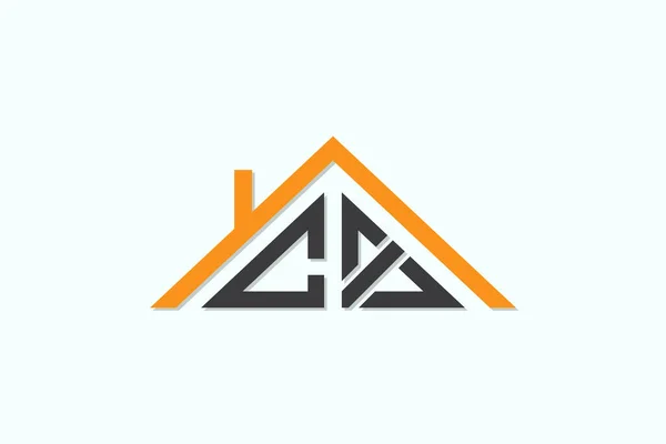 Creative Initial Letters Logo Voor Huis Onroerend Goed Dit Logo — Stockvector