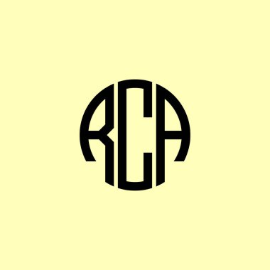 Yaratıcı Yuvarlak Harfler RCA logosu. Bu başlangıç için hangi şirket veya markanın adı uygun olacaktır.