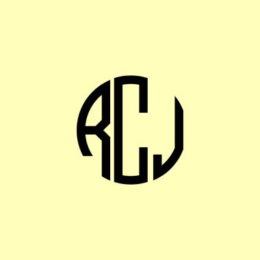 Yaratıcı Yuvarlak Harfler RCJ logosu. Bu başlangıç için hangi şirket veya markanın adı uygun olacaktır.
