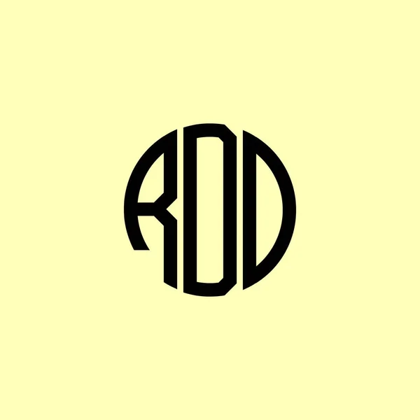 Cartas Iniciais Arredondadas Criativas Rdd Logo Será Apropriado Para Qual — Vetor de Stock