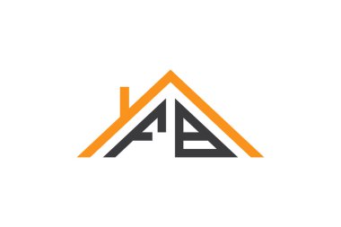 Ev ve gayrimenkul için FB logosu. Bu logoda harfler ve çatı var. Bu başlangıç için hangi şirket veya markanın adı uygun olacaktır.