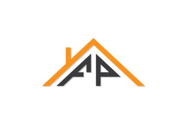 Ev ya da gayrimenkul için FP logosu. Bu logoda harfler ve çatı var. Bu başlangıç için hangi şirket veya markanın adı uygun olacaktır.