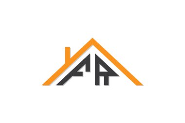 Ev ya da gayrimenkul için FR logosu. Bu logoda harfler ve çatı var. Bu başlangıç için hangi şirket veya markanın adı uygun olacaktır.