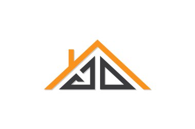 Ev ya da gayrimenkul için JD logosu. Bu logoda harfler ve çatı var. Bu başlangıç için hangi şirket veya markanın adı uygun olacaktır.