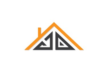 Ev ya da gayrimenkul için JO logosu. Bu logoda harfler ve çatı var. Bu başlangıç için hangi şirket veya markanın adı uygun olacaktır.
