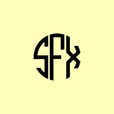 Yaratıcı Yuvarlak Baş harfler SFX logosu. Bu başlangıç için hangi şirket veya markanın adı uygun olacaktır.