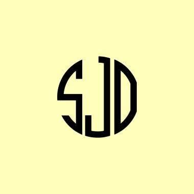 Yaratıcı Yuvarlak Harfler SJO Logosu. Bu başlangıç için hangi şirket veya markanın adı uygun olacaktır.