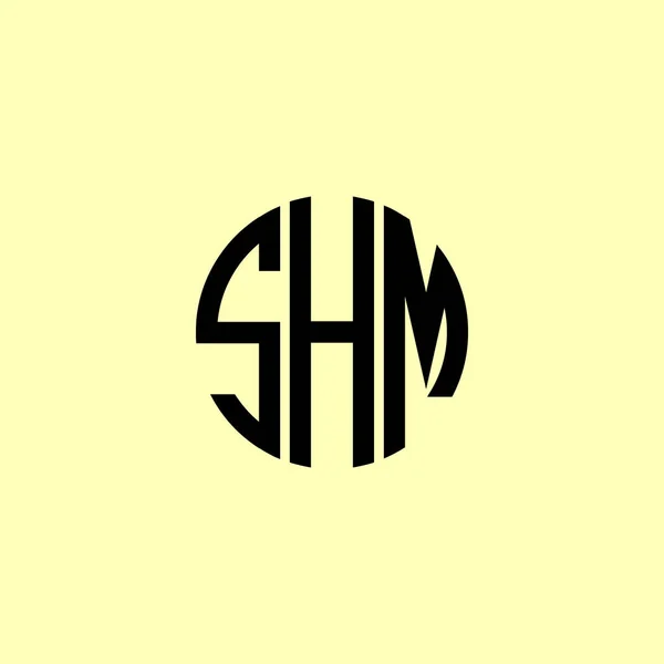 Kreativa Rundade Inledande Bokstäver Shm Logotyp Det Kommer Att Vara — Stock vektor
