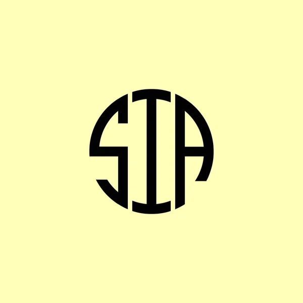 Letras Iniciales Redondeadas Creativas Logo Sia Será Adecuado Para Qué — Vector de stock