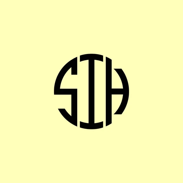 Letras Iniciales Redondeadas Creativas Sih Logo Será Adecuado Para Qué — Vector de stock