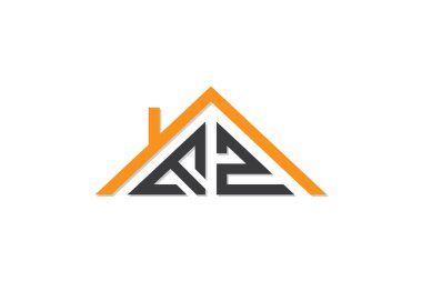 Ev ya da emlak için MZ logosu. Bu logoda harfler ve çatı var. Bu başlangıç için hangi şirket veya markanın adı uygun olacaktır.