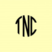 Kreatív kerekített kezdőbetűk TNC logó. Alkalmas lesz arra, hogy melyik cég vagy márkanév indítsa el ezeket a kezdeti.