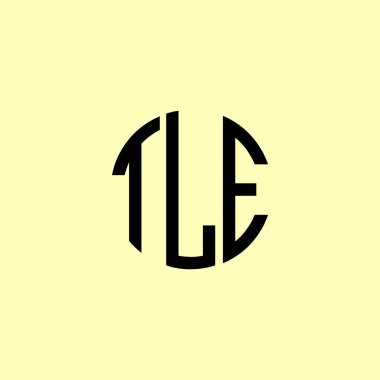 Yaratıcı Yuvarlak Harfler TLE logosu. Bu başlangıç için hangi şirket veya markanın adı uygun olacaktır.