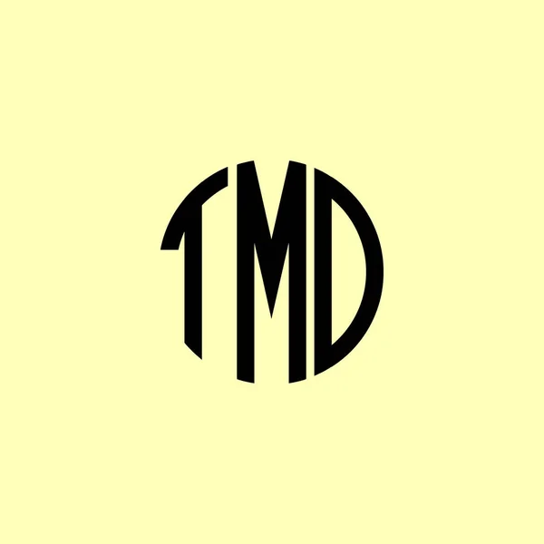 Creative Rounded Initial Letters Tmdロゴ 会社やブランド名が最初のものを開始するのに適しています — ストックベクタ