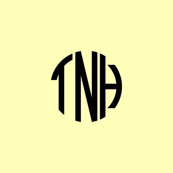 Yaratıcı Yuvarlak Baş Harfler Tnh Logosu Başlangıç Için Hangi Şirket — Stok Vektör