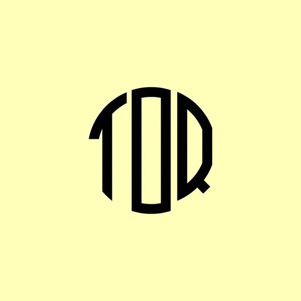 Logo Toq Zaoblených Počátečních Písmen Creative Bude Vhodné Pro Kterou — Stockový vektor