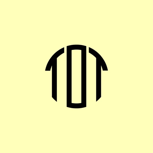 Lettres Initiales Arrondies Créatives Tot Logo Conviendra Pour Quelle Entreprise — Image vectorielle
