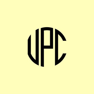 Yaratıcı Yuvarlak Harfler UPC Logosu. Bu başlangıç için hangi şirket veya markanın adı uygun olacaktır.