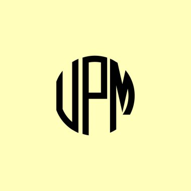 Yaratıcı Yuvarlak Baş harfler UPM logosu. Bu başlangıç için hangi şirket veya markanın adı uygun olacaktır.