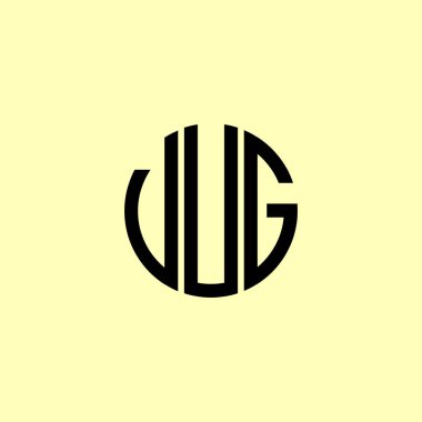 Yaratıcı Yuvarlak Harfler VUG logosu. Bu başlangıç için hangi şirket veya markanın adı uygun olacaktır.