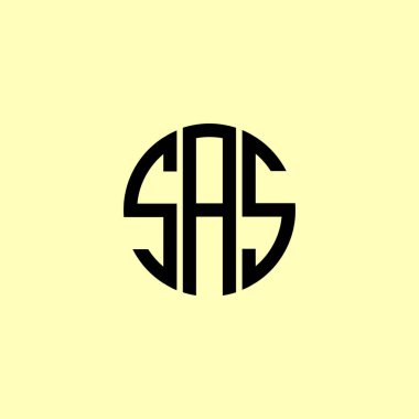 Yaratıcı Yuvarlak Baş harfler SAS logosu. Bu başlangıç için hangi şirket veya markanın adı uygun olacaktır.
