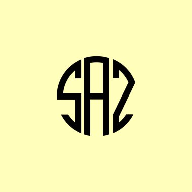Yaratıcı Yuvarlak Harfler SAZ logosu. Bu başlangıç için hangi şirket veya markanın adı uygun olacaktır.
