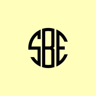Yaratıcı Yuvarlak Harfler SBE logosu. Bu başlangıç için hangi şirket veya markanın adı uygun olacaktır.