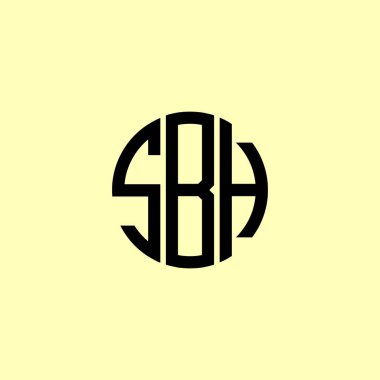 Yaratıcı Yuvarlak Harfler SBH logosu. Bu başlangıç için hangi şirket veya markanın adı uygun olacaktır.