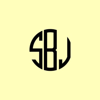 Yaratıcı Yuvarlak Harfler SBJ logosu. Bu başlangıç için hangi şirket veya markanın adı uygun olacaktır.