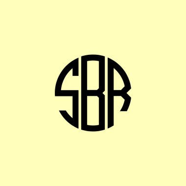 Yaratıcı Yuvarlak Harfler SBR logosu. Bu başlangıç için hangi şirket veya markanın adı uygun olacaktır.
