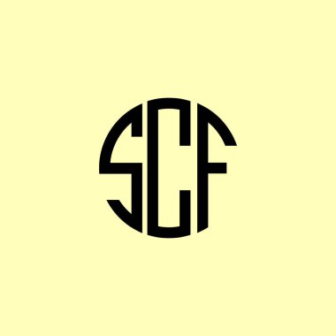 Yaratıcı Yuvarlak Baş harfler SCF logosu. Bu başlangıç için hangi şirket veya markanın adı uygun olacaktır.