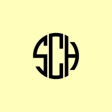 Yaratıcı Yuvarlak Baş harfler SCH logosu. Bu başlangıç için hangi şirket veya markanın adı uygun olacaktır.