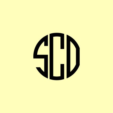 Yaratıcı Yuvarlak Harfler SCO Logosu. Bu başlangıç için hangi şirket veya markanın adı uygun olacaktır.