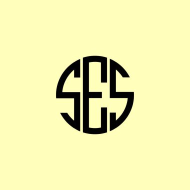 Yaratıcı Yuvarlak Harfler SES Logosu. Bu başlangıç için hangi şirket veya markanın adı uygun olacaktır.