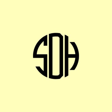 Yaratıcı Yuvarlak Harfler SDH logosu. Bu başlangıç için hangi şirket veya markanın adı uygun olacaktır.