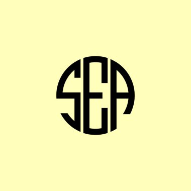 Yaratıcı Yuvarlak Harfler SEA logosu. Bu başlangıç için hangi şirket veya markanın adı uygun olacaktır.