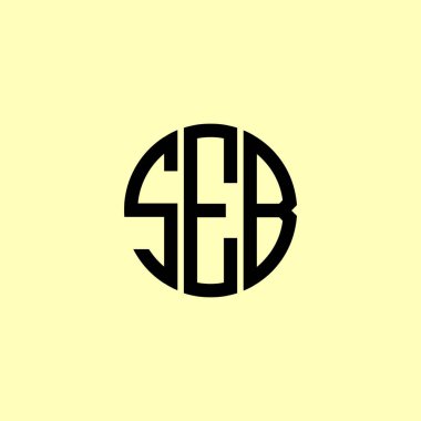 Yaratıcı Yuvarlak Baş Harfler SEB logosu. Bu başlangıç için hangi şirket veya markanın adı uygun olacaktır.