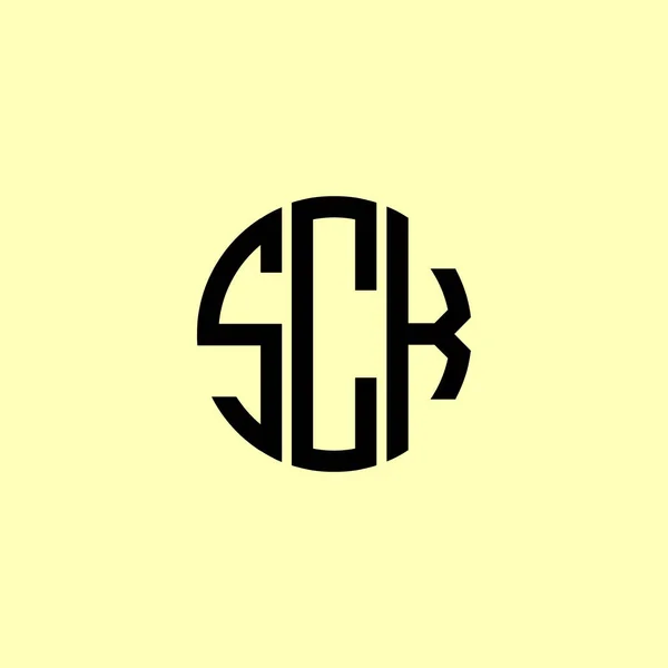Creative Rounded Initial Letters Sck Logo 会社やブランド名が最初のものを開始するのに適しています — ストックベクタ